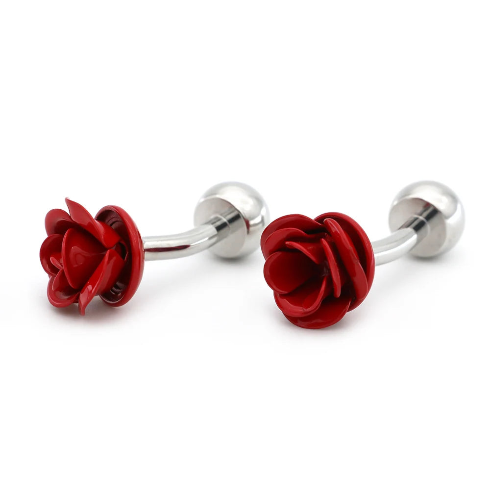 Red Rose Cufflinks