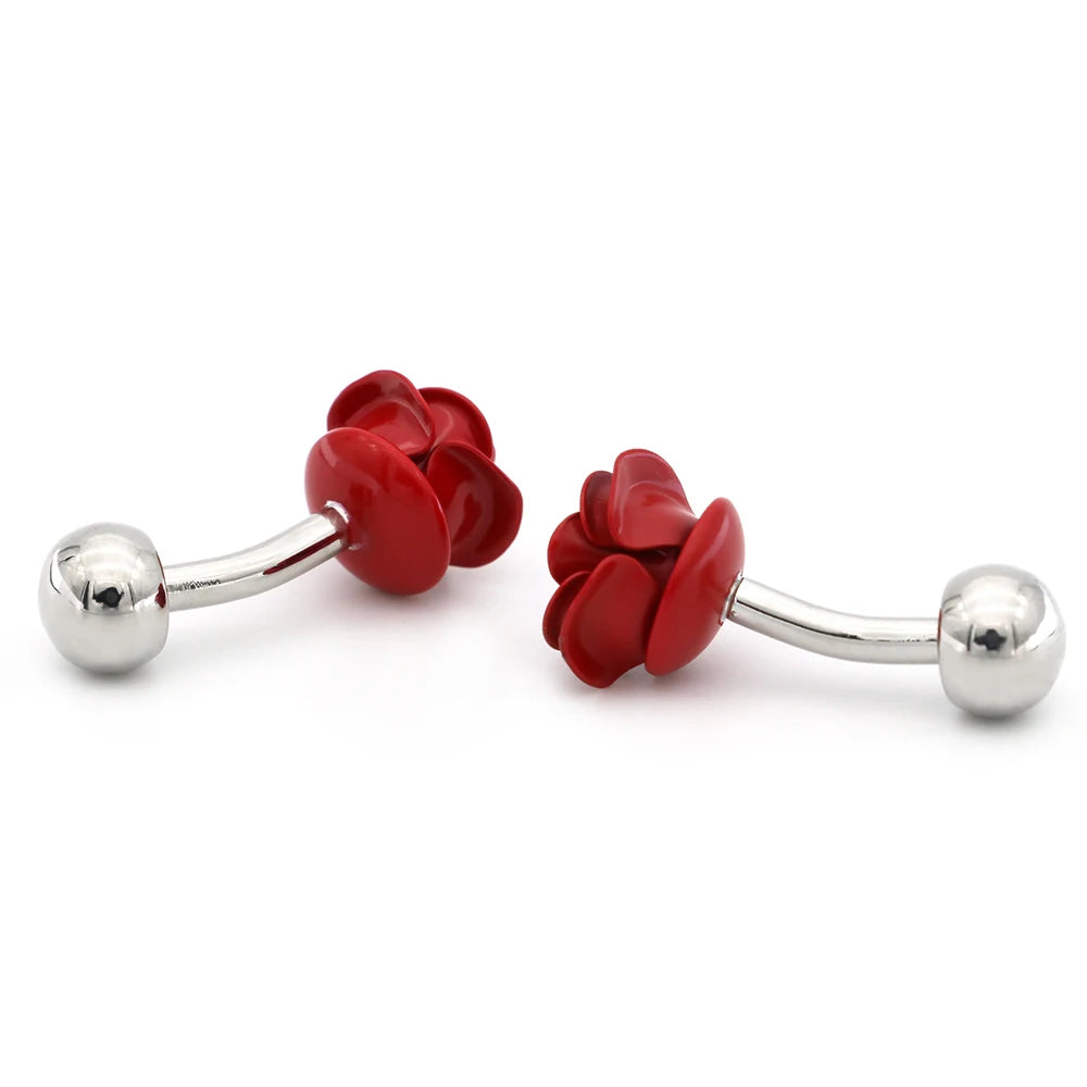 Red Rose Cufflinks